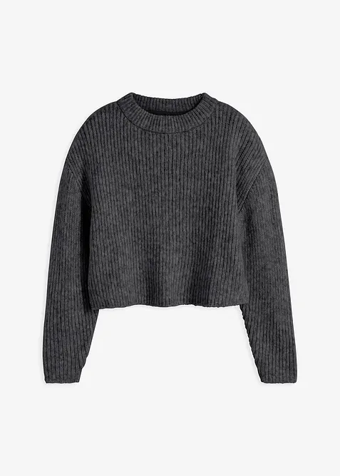 Grovstrikket genser i mykt materiale med ull, bonprix