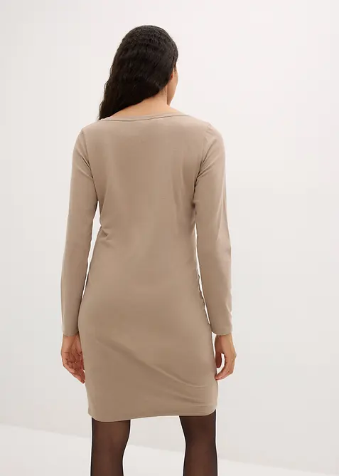 Jerseykjole med V-hals (2-pack), bonprix