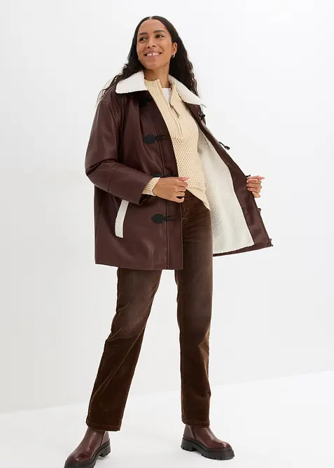 Stretch-cordbukse, Straight, bonprix