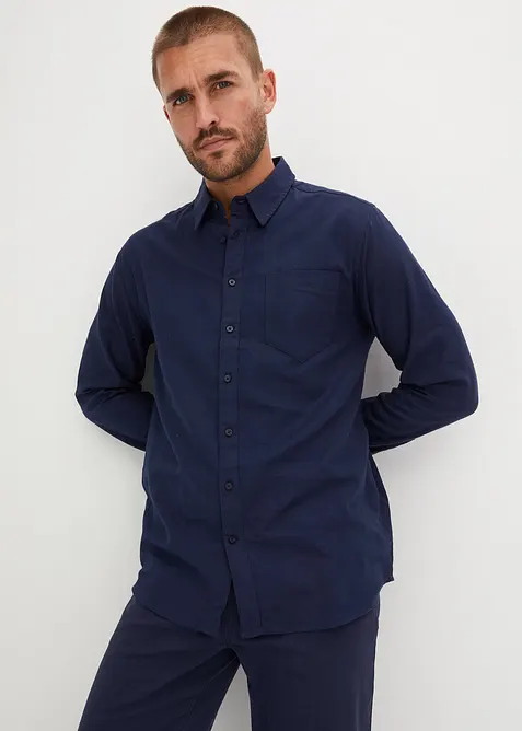 Langermet flanellskjorte i 100% bomull, bonprix