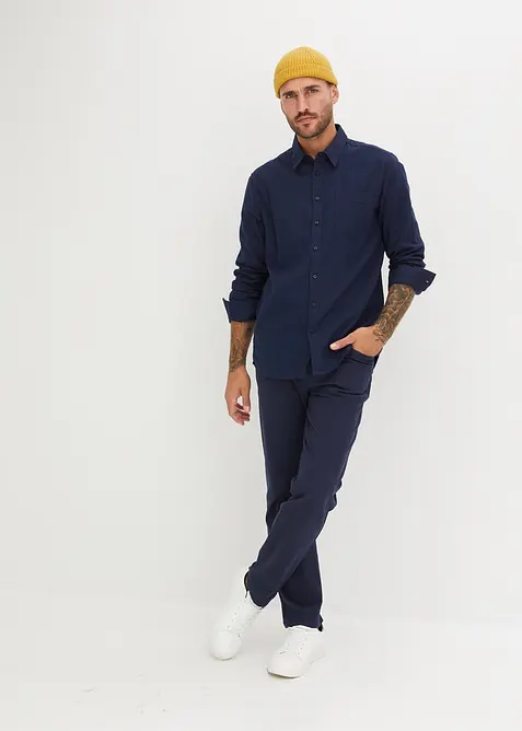 Langermet flanellskjorte i 100% bomull, bonprix