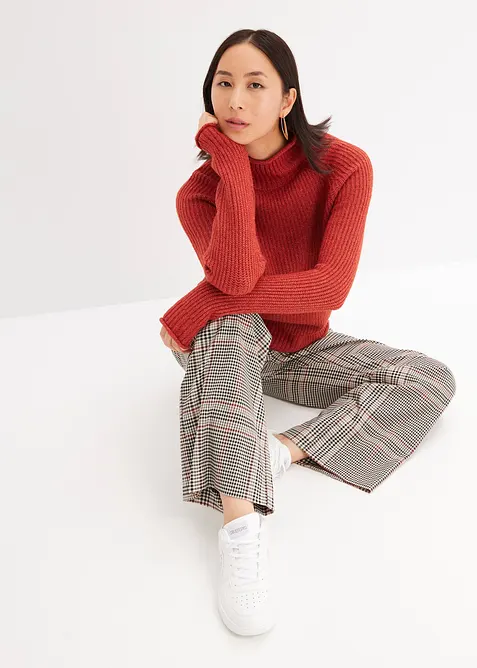 Strikket genser med ståkrage, bonprix