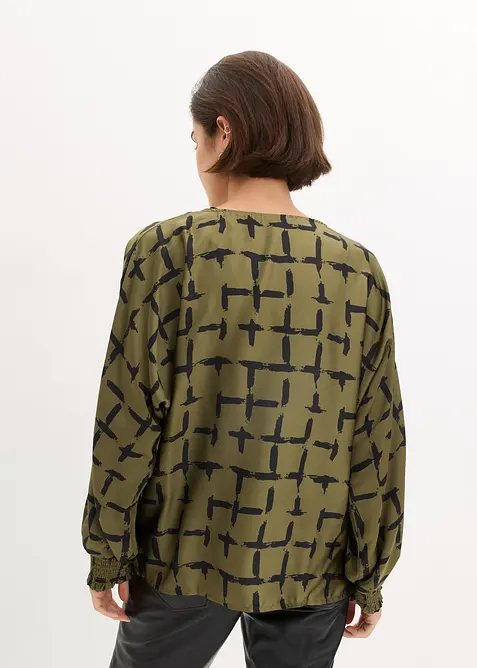 Blusetunika med flaggermusermer, bonprix