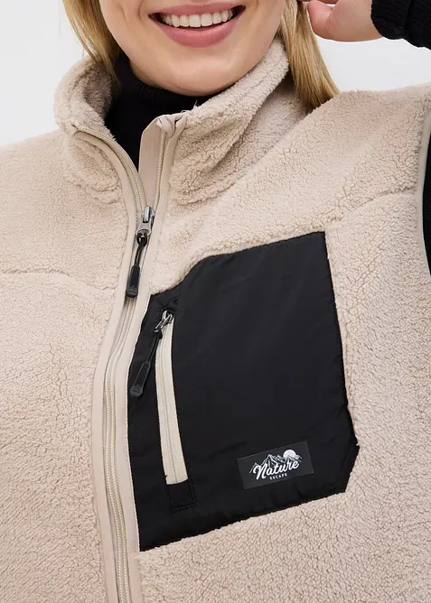 Vest i tedyfleece, bonprix