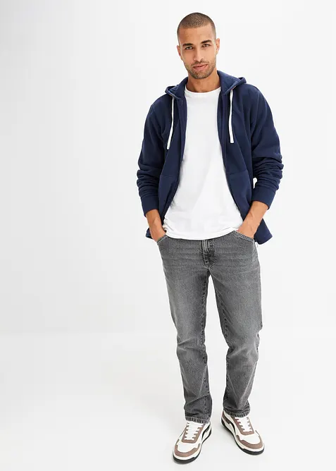 Hettejakke i fleece med påsatte lommer, bonprix