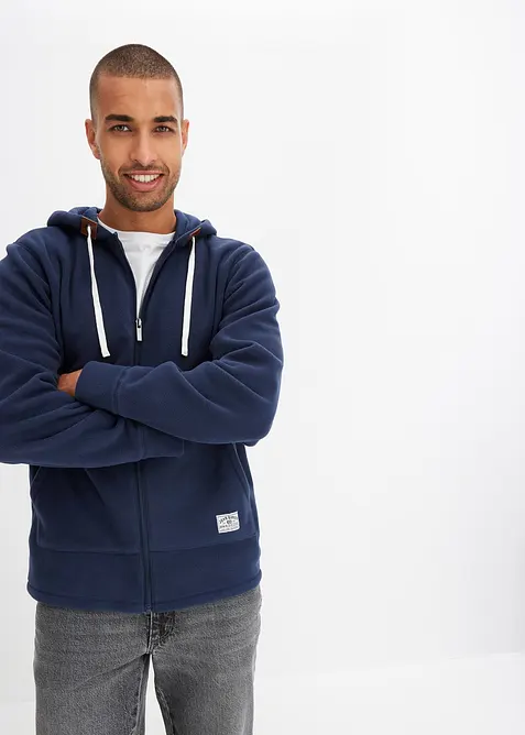 Hettejakke i fleece med påsatte lommer, bonprix