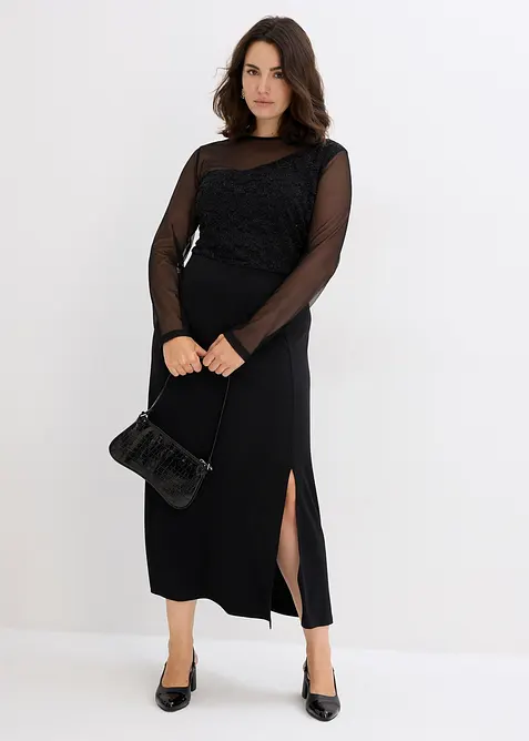 Selskapskjole med blonder, bonprix