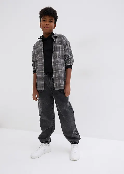 Slip on-cargojeans for barn, Loose Fit, bonprix