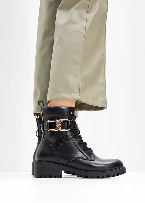 Snøreboots med spenne, bonprix