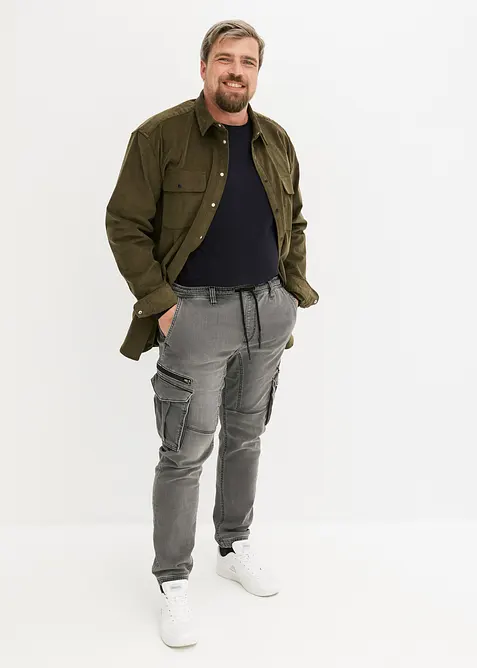 Regular Fit jeans-jogger med stretchlinning, Straight, bonprix