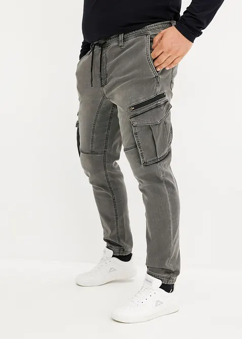 Regular Fit jeans-jogger med stretchlinning, Straight, bonprix