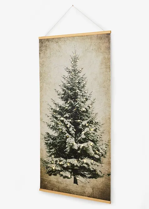 LED-bilde p&aring; lerret med juletre-motiv, bonprix