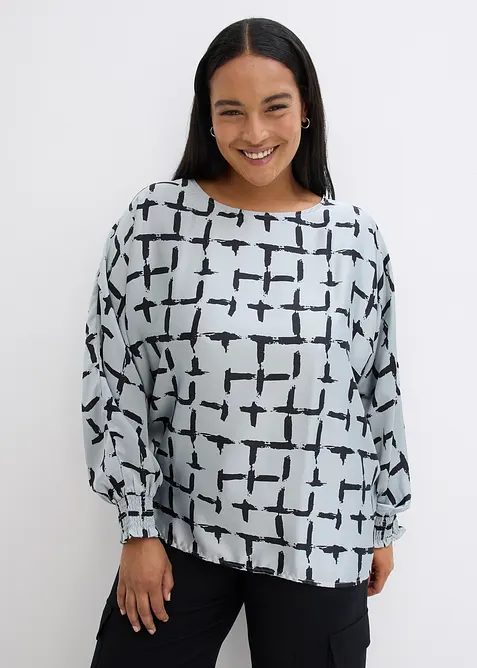 Blusetunika med flaggermusermer, bonprix