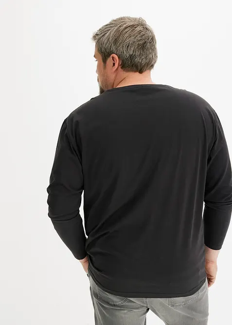 Langermet shirt av &oslash;kologisk bomull, Loose Fit, bonprix
