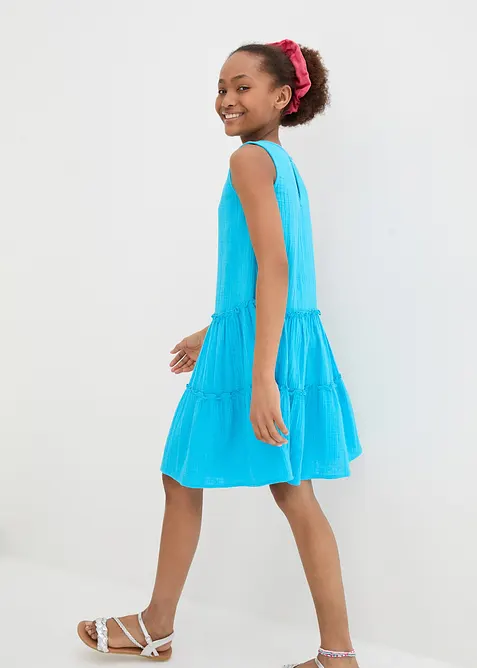 Midikjole i luftig musselin, bonprix