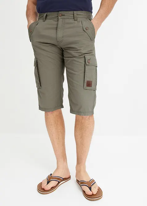 Cargo-bermudashorts i 100% bomull, Regular fit, bonprix