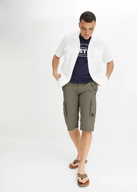 Cargo-bermudashorts i 100% bomull, Regular fit, bonprix