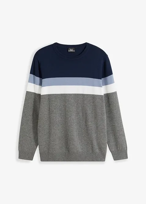 Finstrikket genser i 100% bomull, bonprix