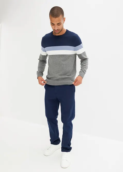 Finstrikket genser i 100% bomull, bonprix