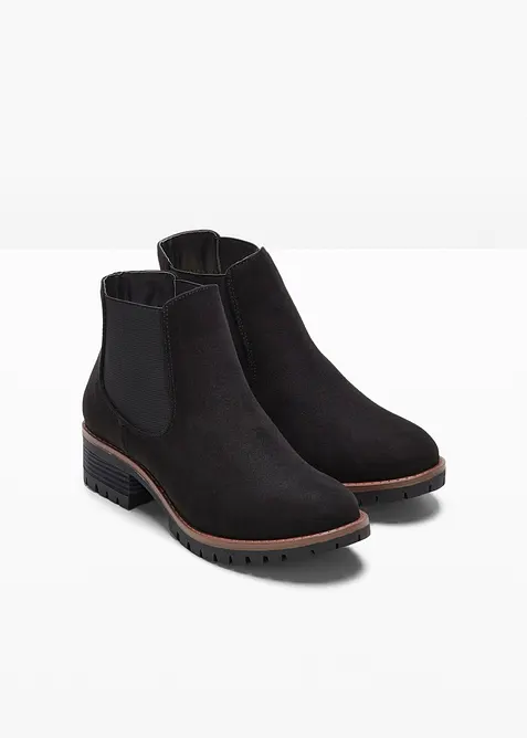 Chelseaboots med profilerte s&aring;ler, bonprix