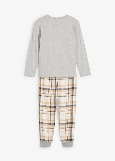 Pyjamas med flanellbukse for barn (2-delt sett), bonprix