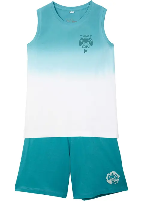 Singlet og jersey-bermudashorts i 100% økologisk bomull (2-delt sett), bonprix