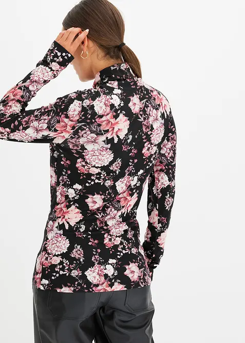 Langermet topp i myk viskosemiks, bonprix