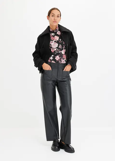 Langermet topp i myk viskosemiks, bonprix