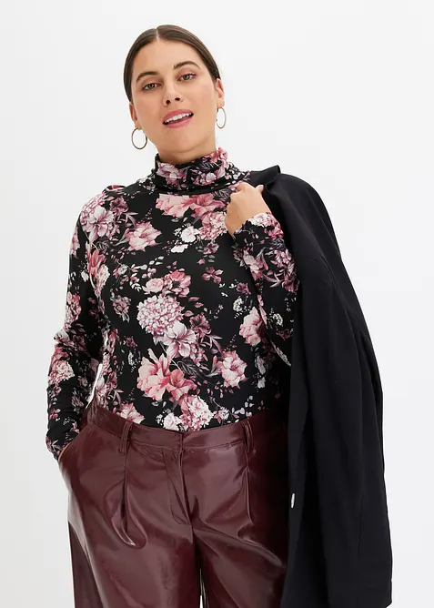 Langermet topp i myk viskosemiks, bonprix