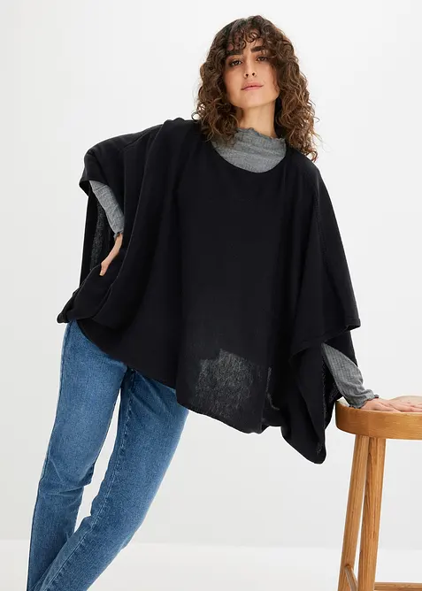 Kort ullponcho, bonprix