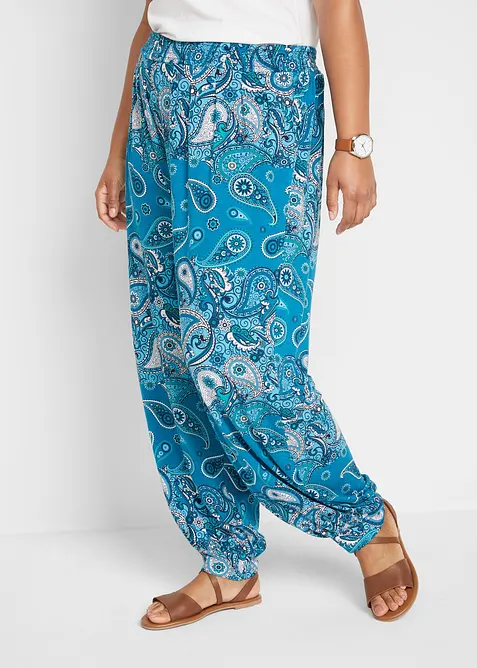 Haremsbukse i lett jerseymiks, bonprix