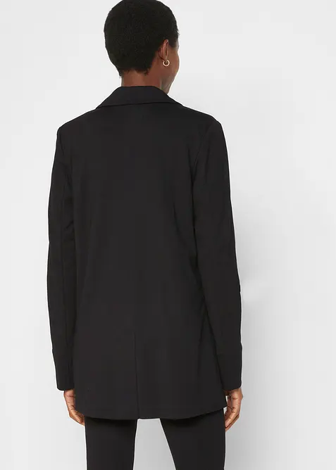 Lang blazer i Punto di Roma-viskosemiks, bonprix