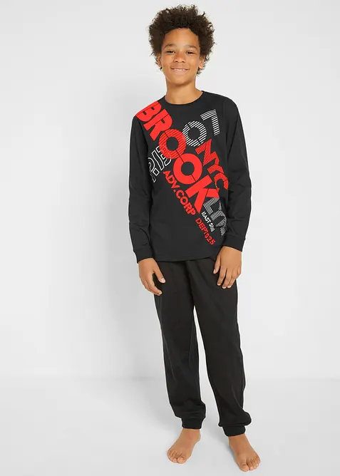 Pyjamas i 100% økologisk bomull  (2-delt sett), bonprix