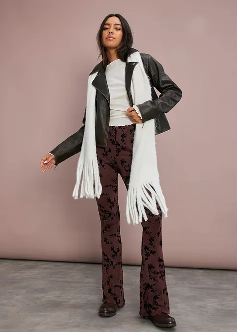 Leggings i myk viskose med utsvingte ben, bonprix