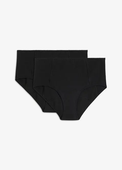 Menstruse med h&oslash;y midje og middels h&oslash;y absorberingsevne (2-pack), bonprix