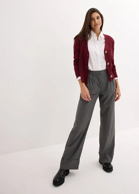 Ribbestrikket cardigan, bonprix