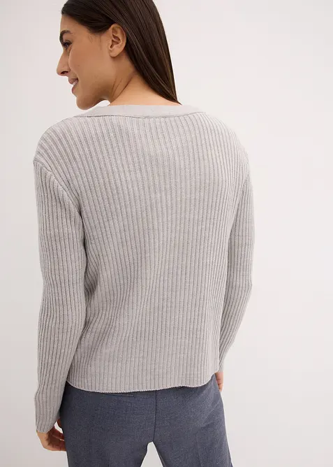 Ribbestrikket cardigan, bonprix