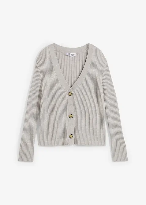 Ribbestrikket cardigan, bonprix