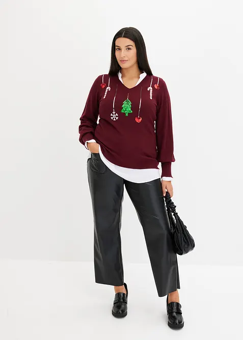 Finstrikket genser, bonprix