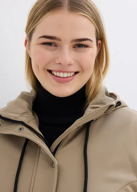 Softshellparkas i superstretch, vannavvisende, bonprix