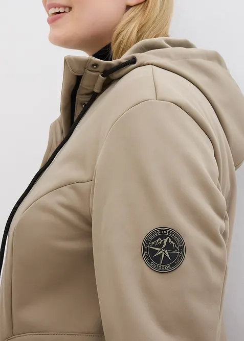 Softshellparkas i superstretch, vannavvisende, bonprix