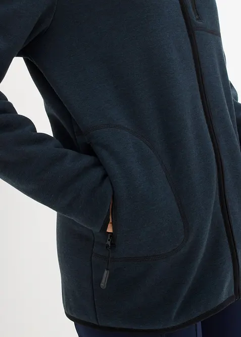 Jakke i strikket fleecemateriale med pilefleece på innsiden, bonprix