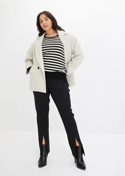 Finstrikket genser i myk viskosemiks, bonprix