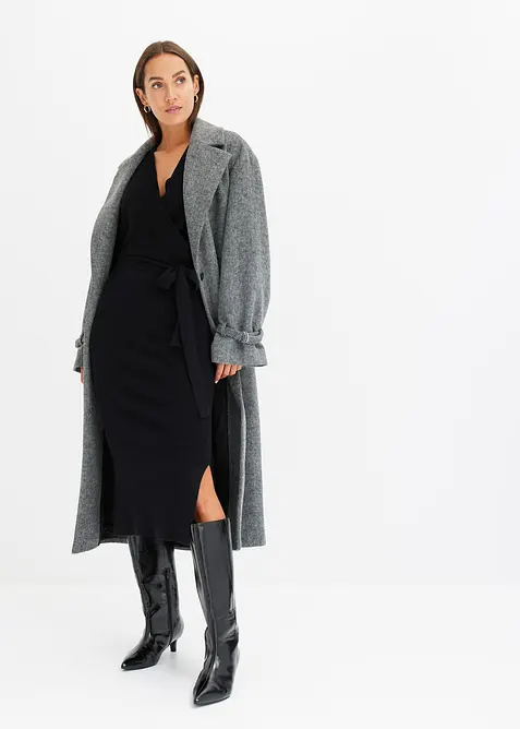 Strikkekjole av lett viskosemiks, bonprix