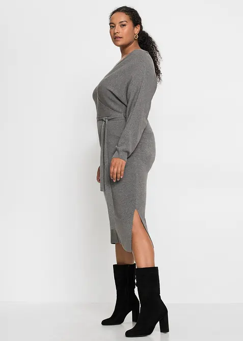 Strikkekjole av lett viskosemiks, bonprix