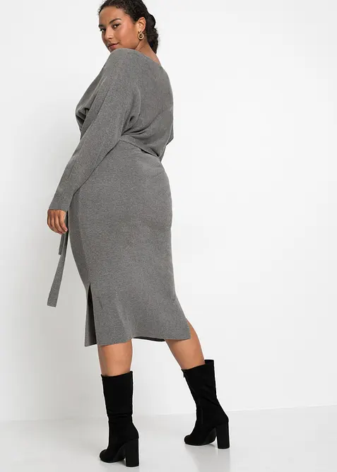 Strikkekjole av lett viskosemiks, bonprix