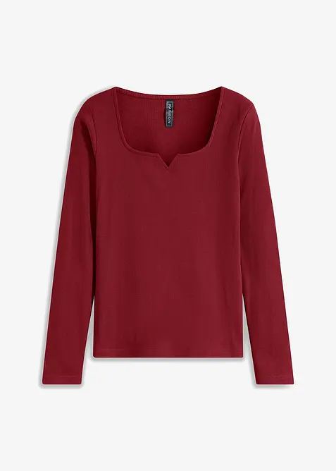 Ribbet topp i 100% økologisk bomull, bonprix