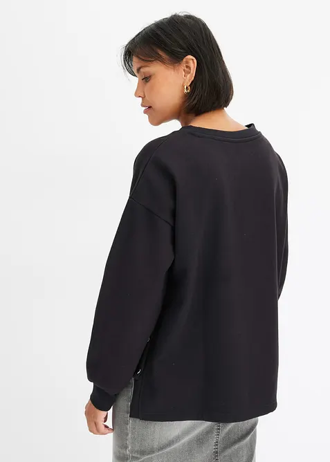 Oversized sweatshirt i ren økologisk bomull, bonprix