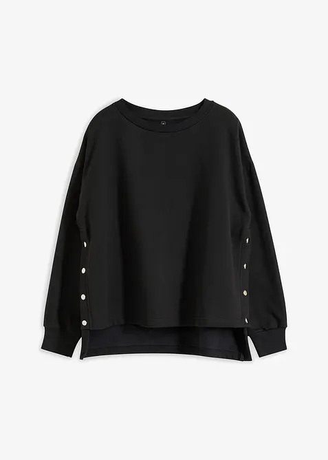 Oversized sweatshirt i ren økologisk bomull, bonprix