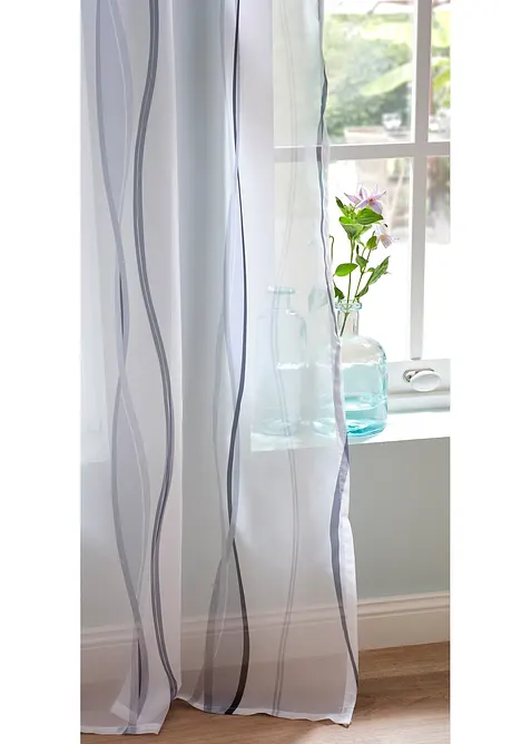 Gardin med b&oslash;lgem&oslash;nster (1-pack), bonprix